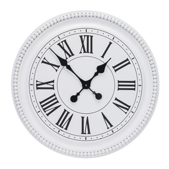 Round Beaded Wood Wall Clock 23"D