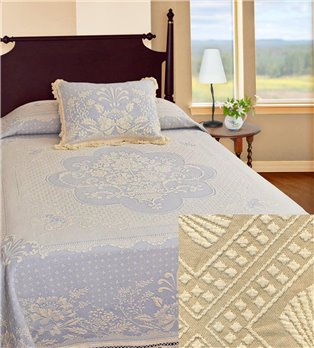 Abigail Style Twin Linen Bedspread