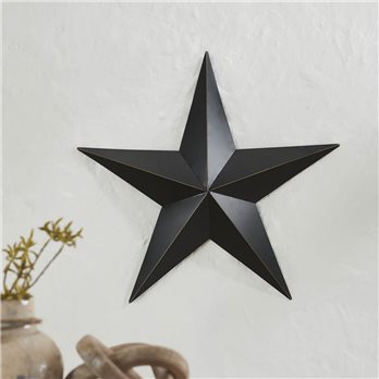 Metal Star Black Distressed 18x18