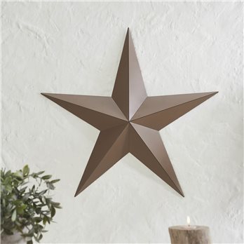 Metal Star Rust Brown Distressed 24x24