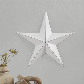 Metal Star White Distressed 18x18