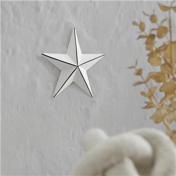 Metal Star White Distressed 4x4