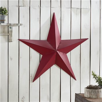 Metal Star Speckled Burgundy Distressed 36x36