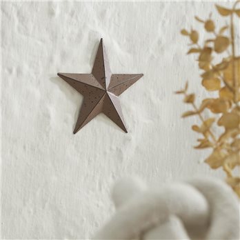 Metal Star Speckled Rust Brown Distressed 4x4