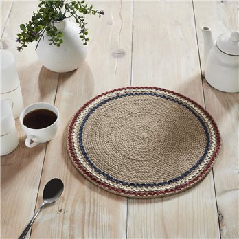 Red White Blue Ric Rac Placemat 14 Inch Diameter