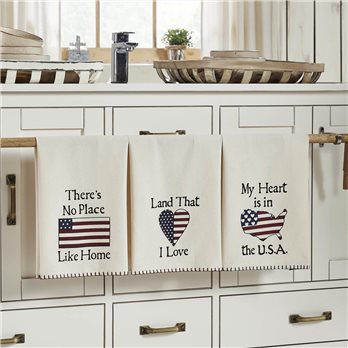 The Land That I Love Tea Towel Set of 3 16x28
