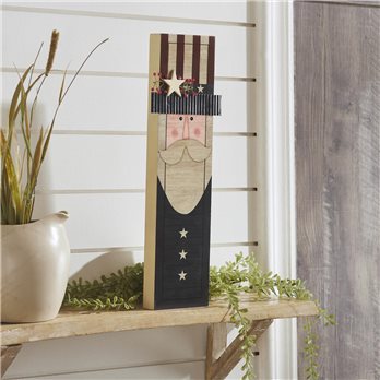 Uncle Sam MDF Block Sign 15x5x1