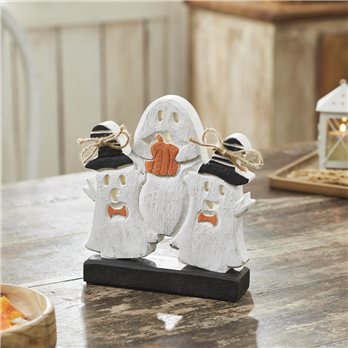 Halloween Haunting Wooden Ghouls 8.5x7.5x2
