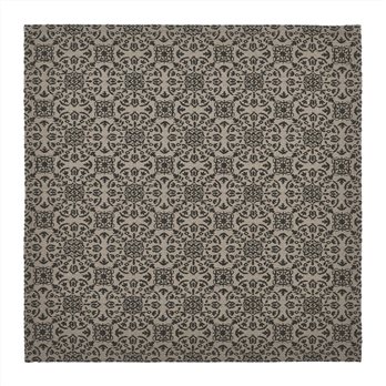 Custom House Black Tan Jacquard Table Topper 20x20