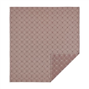 Custom House Burgundy Tan Jacquard King Coverlet 106Wx97L