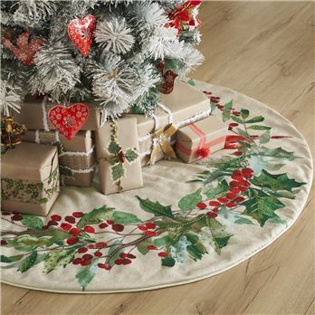 Cardinal Holly Tree Skirt 48