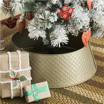 Lattice Metal Tree Collar Antique Gold 7.5x24x24