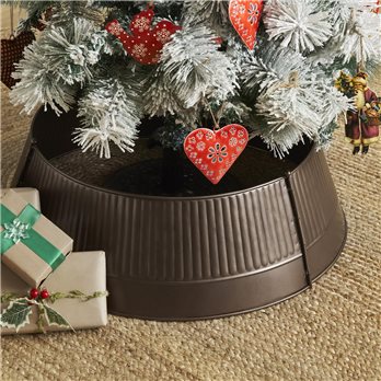 Ribbed Metal Tree Collar Bronze 7.5x24x24