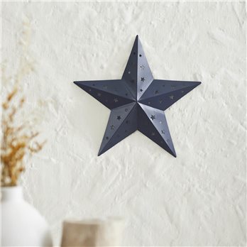Metal Star Punched Navy 12x12