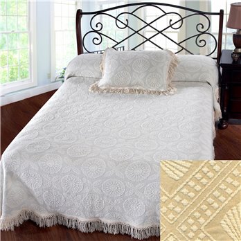 Heirloom Queen Linen Bedspread