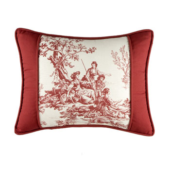 Bouvier Red Breakfast Pillow