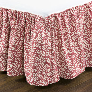 Bouvier Red Twin 15" Drop Bed Skirt
