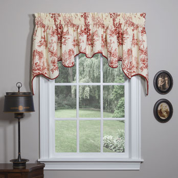 Bouvier Red Empress Swag Valance