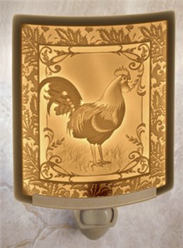 Rooster Night Light by Porcelain Garden