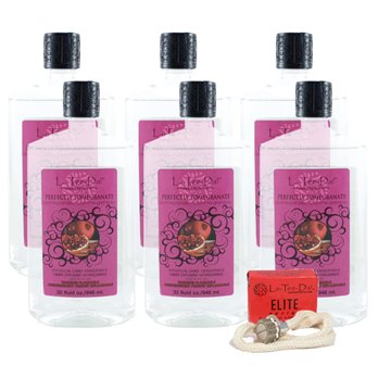 La Tee Da Perfectly Pomegranate (32 oz.) Value 6 Pack + Wick