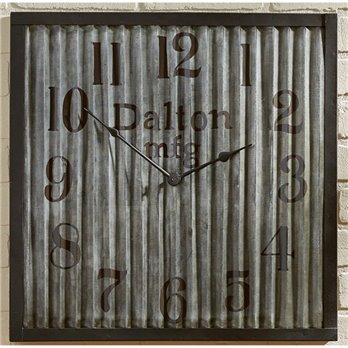 Dalton Galvanized Metal Wall Clock