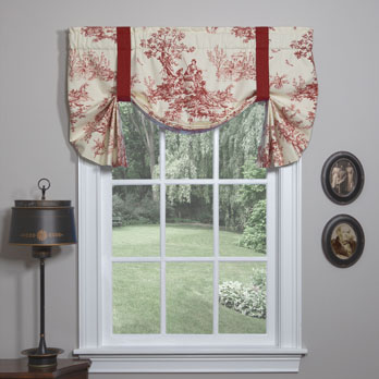 Bouvier Red Tie Up Curtain