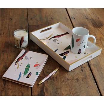 Mug, Candle, Tray, Pen and Journal Jazz Gift Set