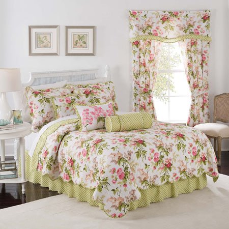 Emma S Garden Blossom King Waverly 4 Piece Quilt Set Pc Fallon