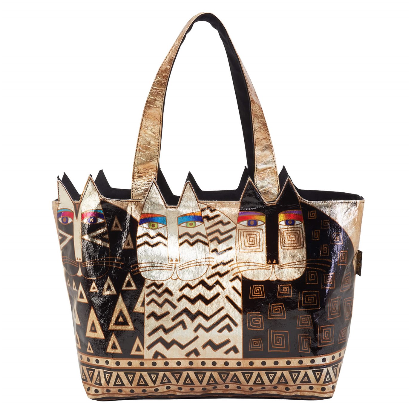 Laurel Burch Wild Cats Large Foiled Cut Out Tote