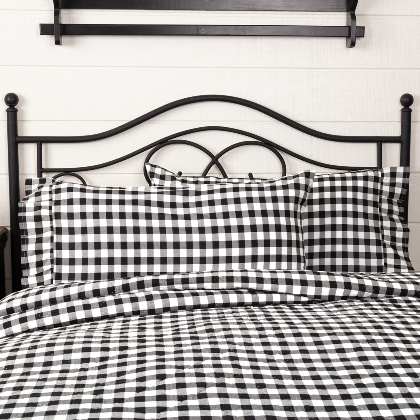Annie Buffalo Black Check King Pillow Case Set of 2 21x36+4