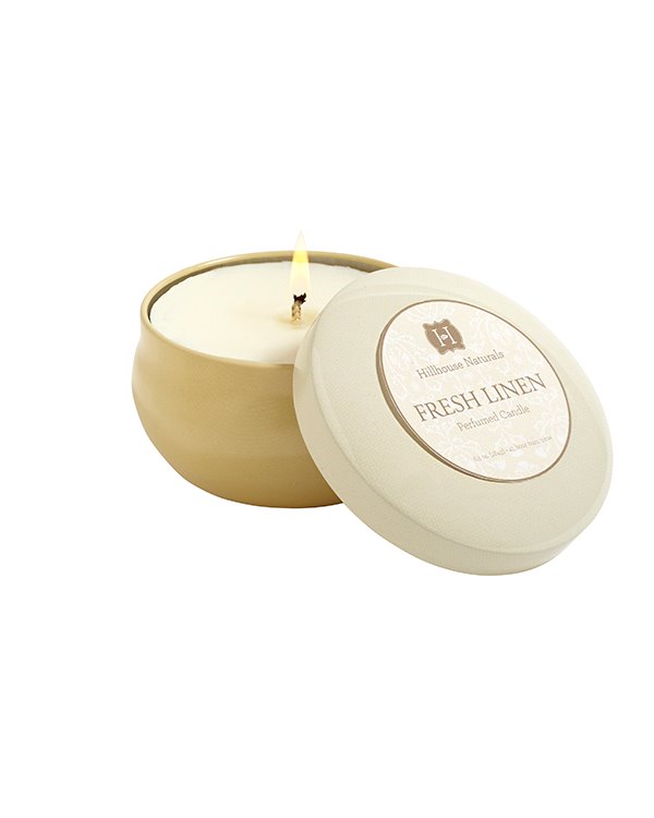 Fresh Linen Candle Tin 6.5 oz by Hillhouse Naturals