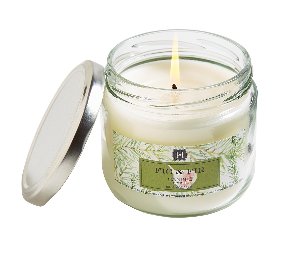 Twigs Candle in Green Jar Hillhouse Naturals 6 Ounces