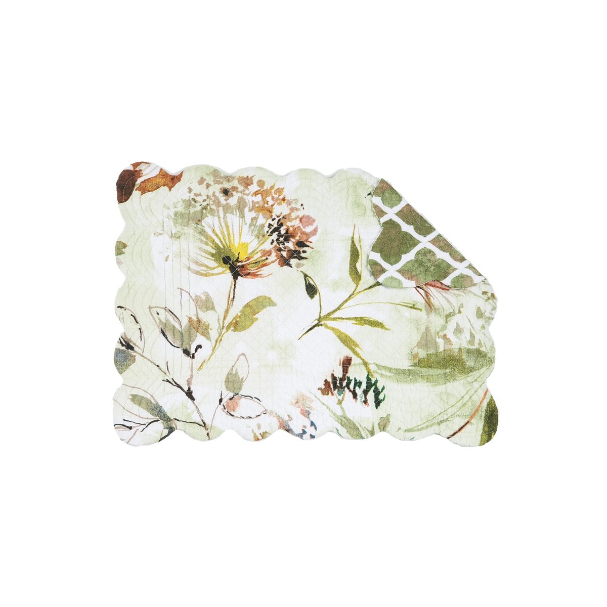 Watercolor Floral Rectangular Quilted Placemat