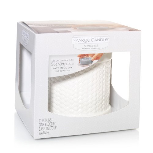 Yankee Candle Dove Weave Ceramic Electric Scenterpiece Easy MeltCup Warmer