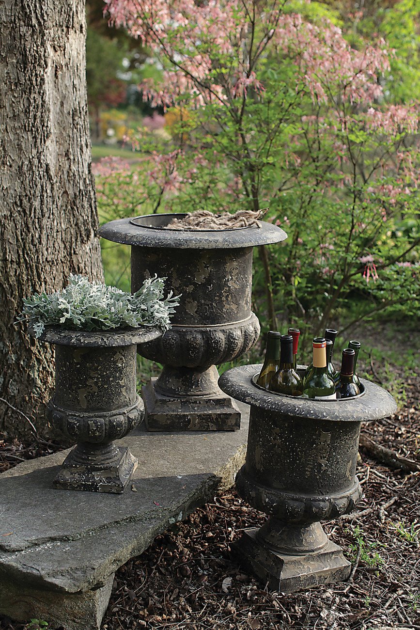Distressed Black Metal Planters (Set of 3 Sizes) by Creative Co-op