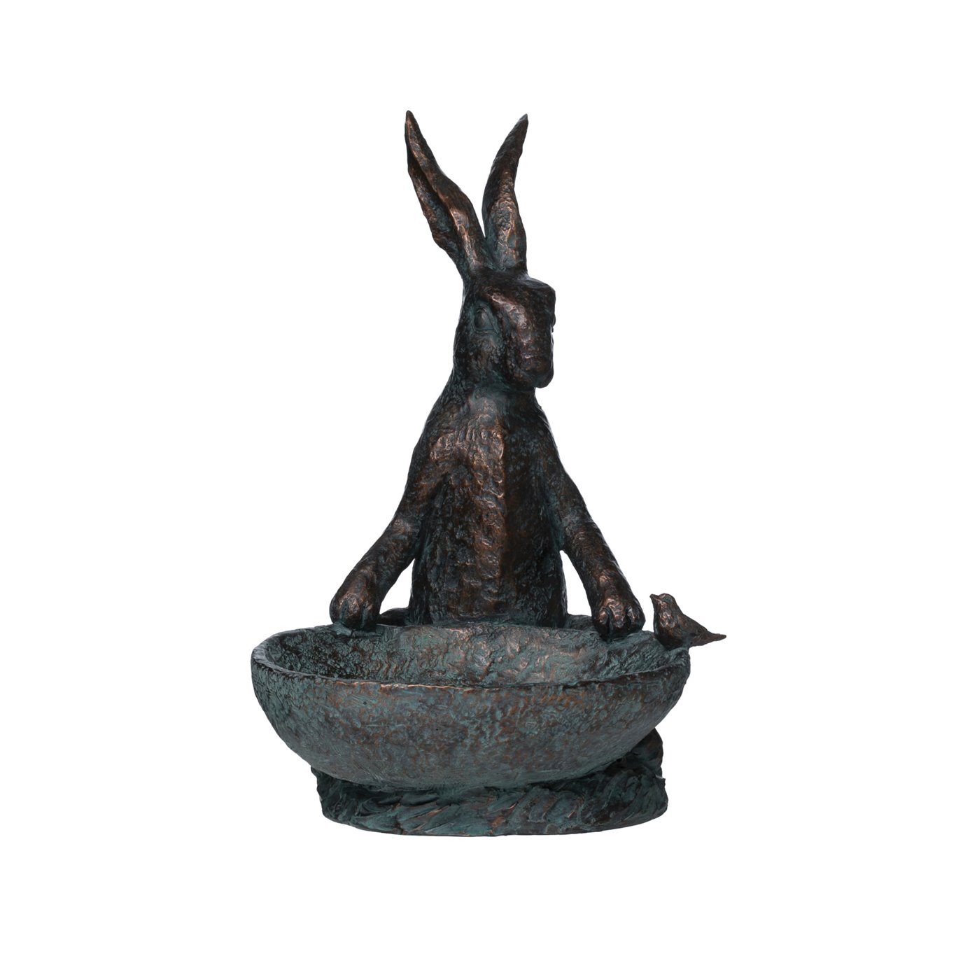 elements white wash resin bird bath