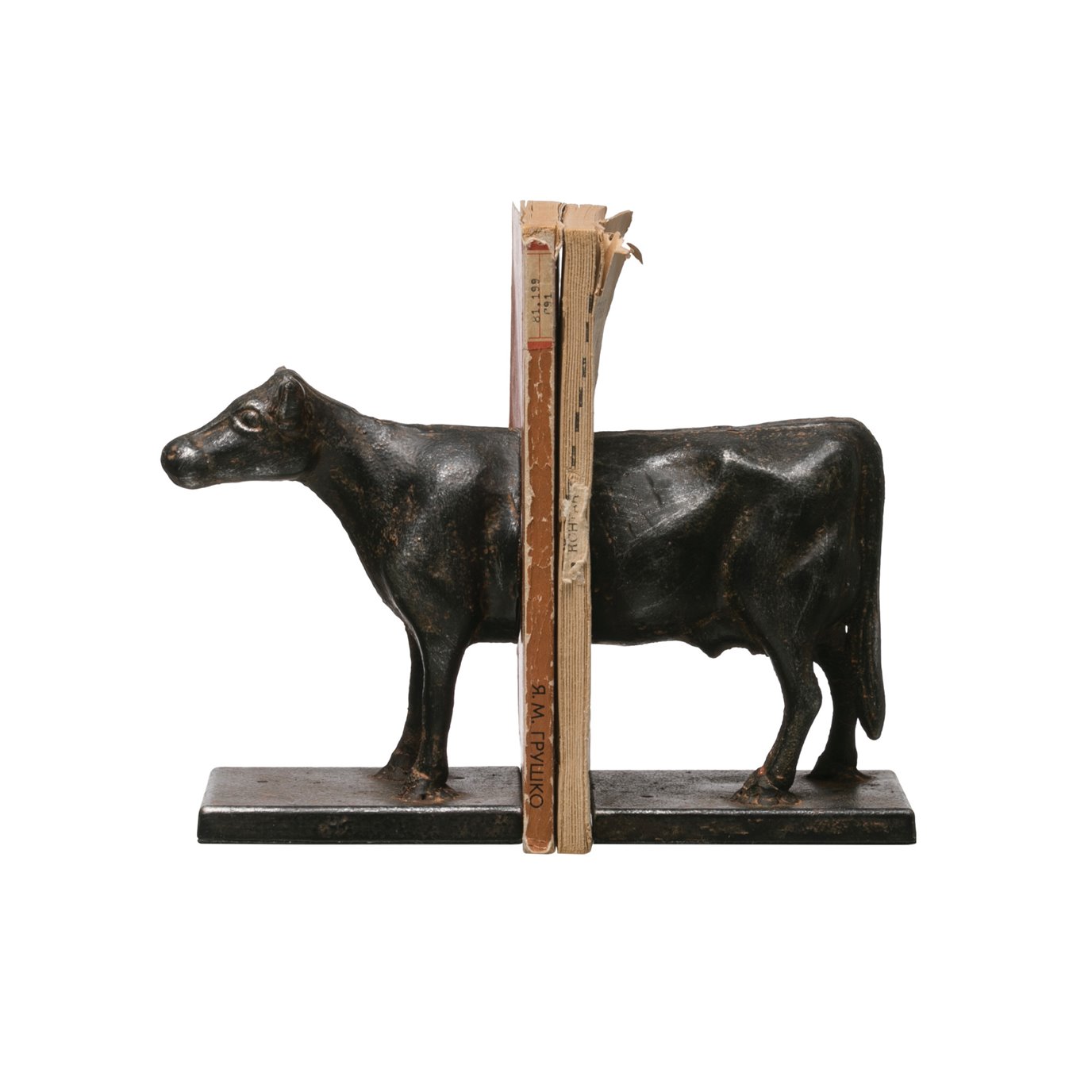 Cast Iron Cow Bookends (Set of 2 Pieces)