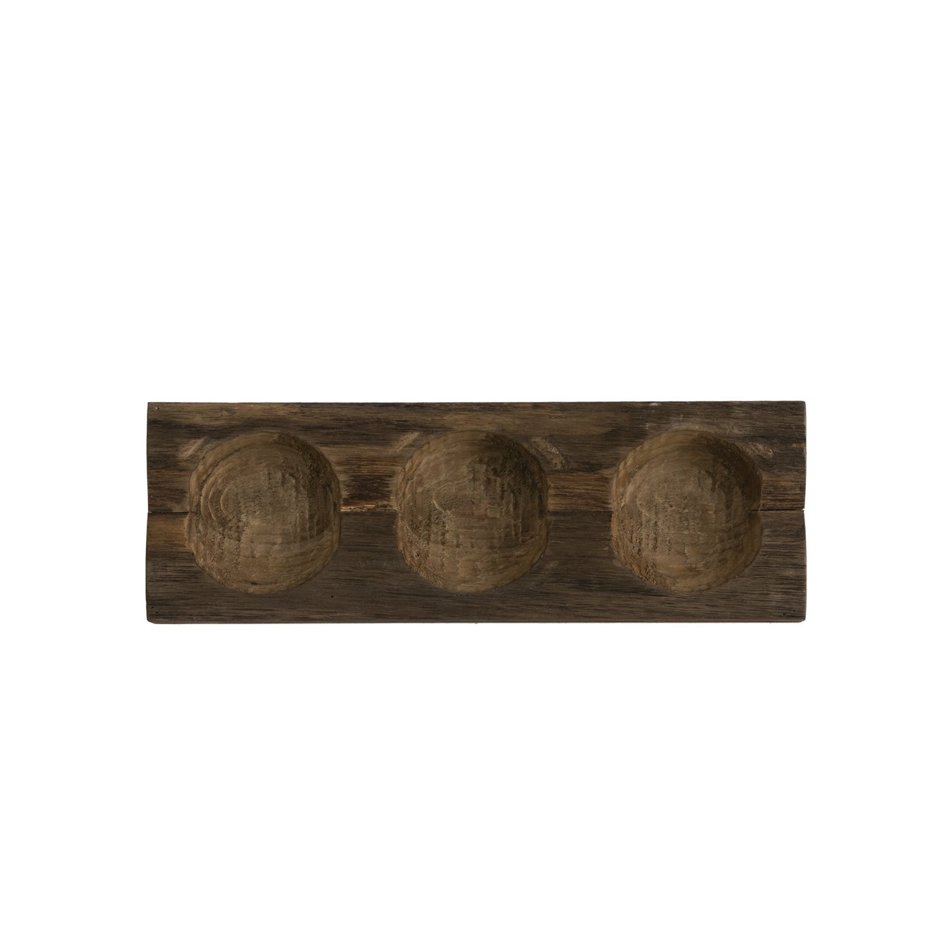 Decorative 3-Section Wood Tray