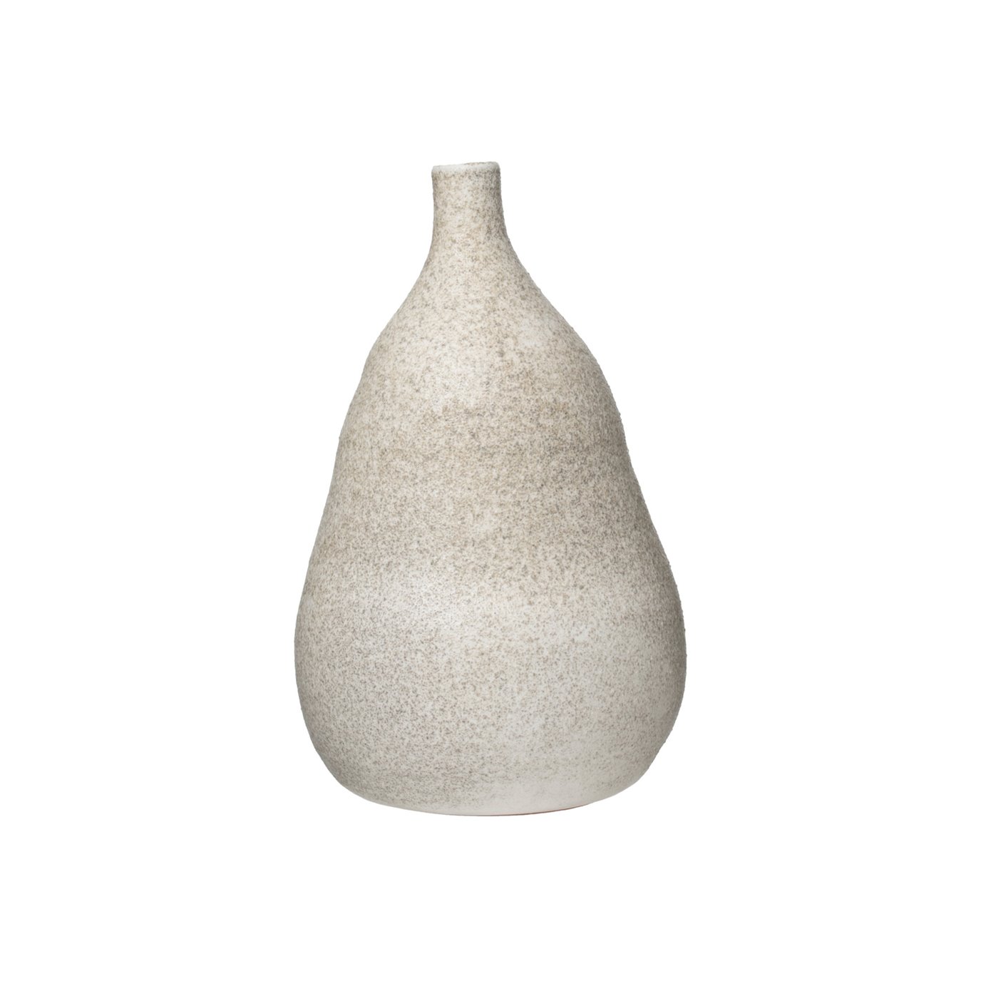 Medium Textured Terracotta Vase with Narrow Top & Distressed Finish