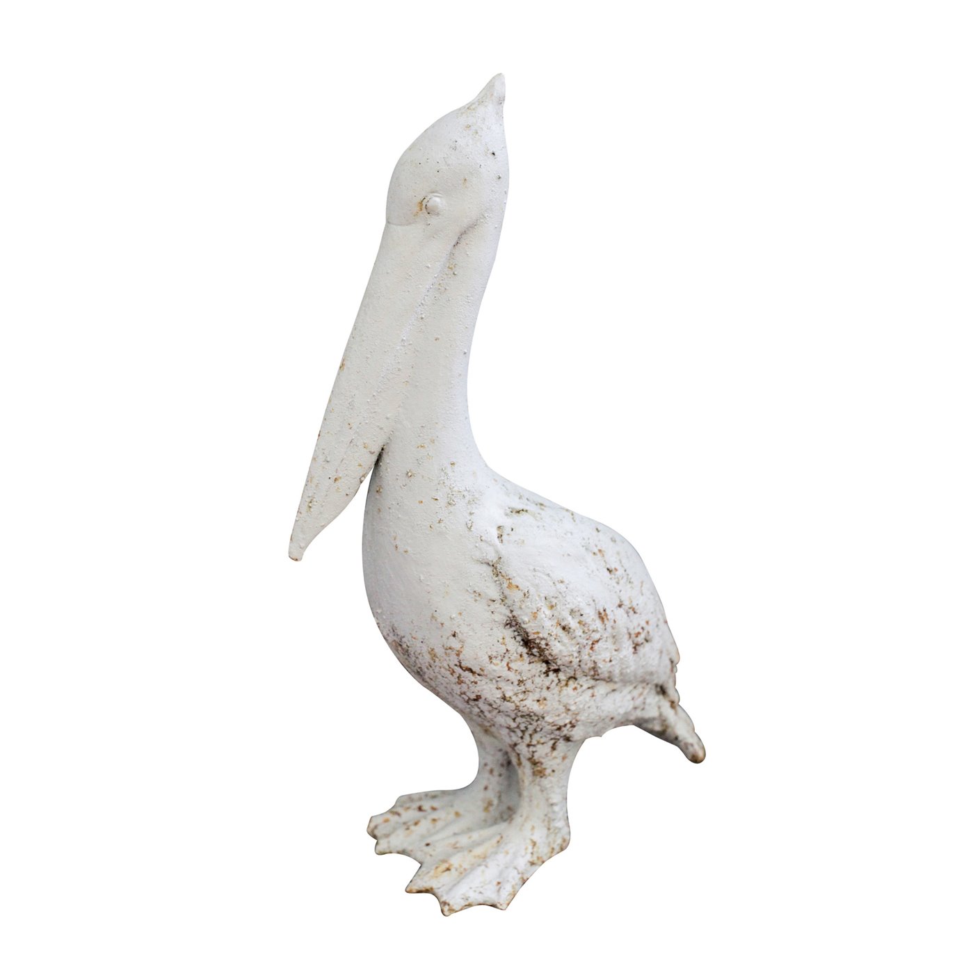 Resin Pelican with Distressed  White Finish