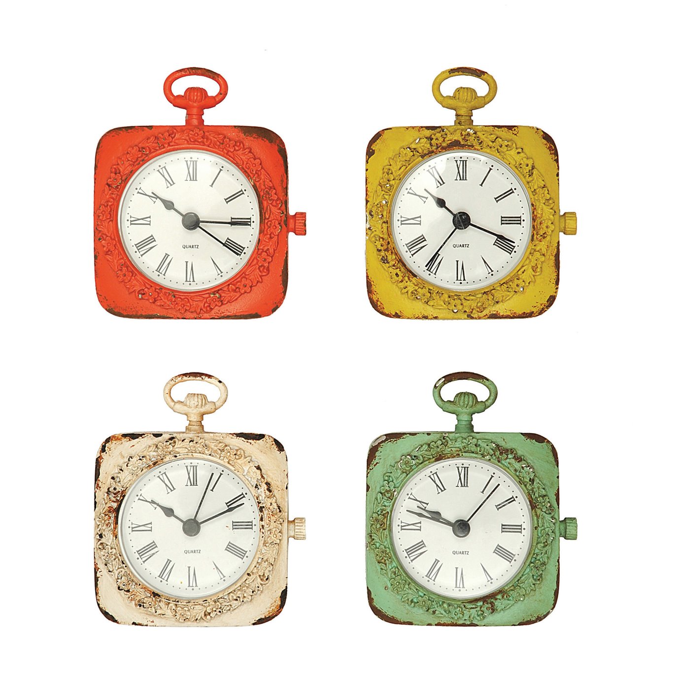 Pewter Mantel Clock (Set of 4 Colors)