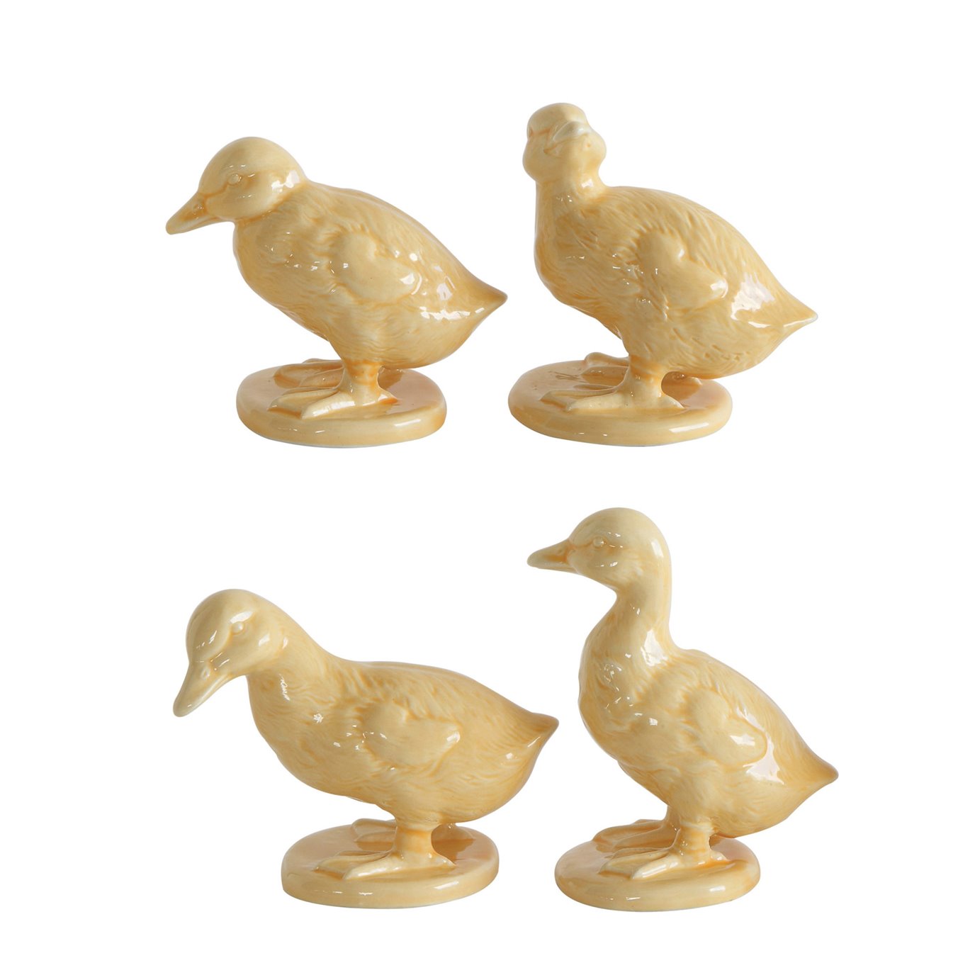 Yellow Ceramic Duckling Figurine (Set of 4 Styles)