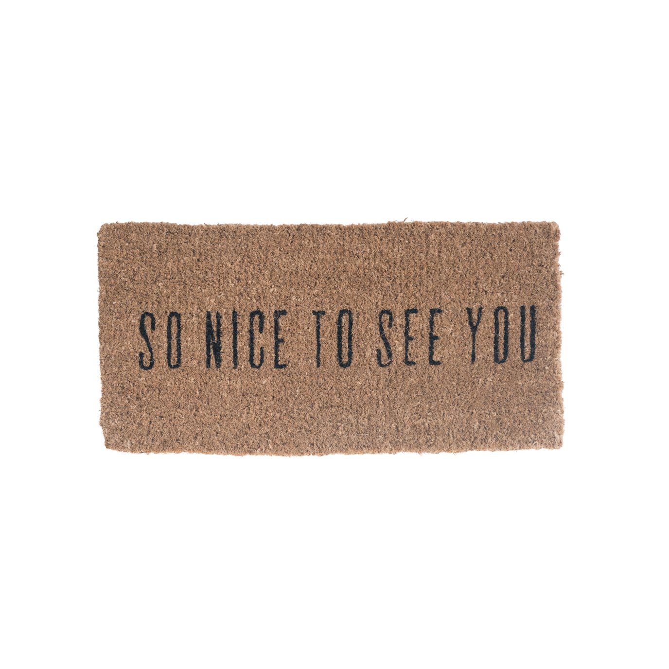 "So Nice to See You" Rectangle Natural Coir Doormat