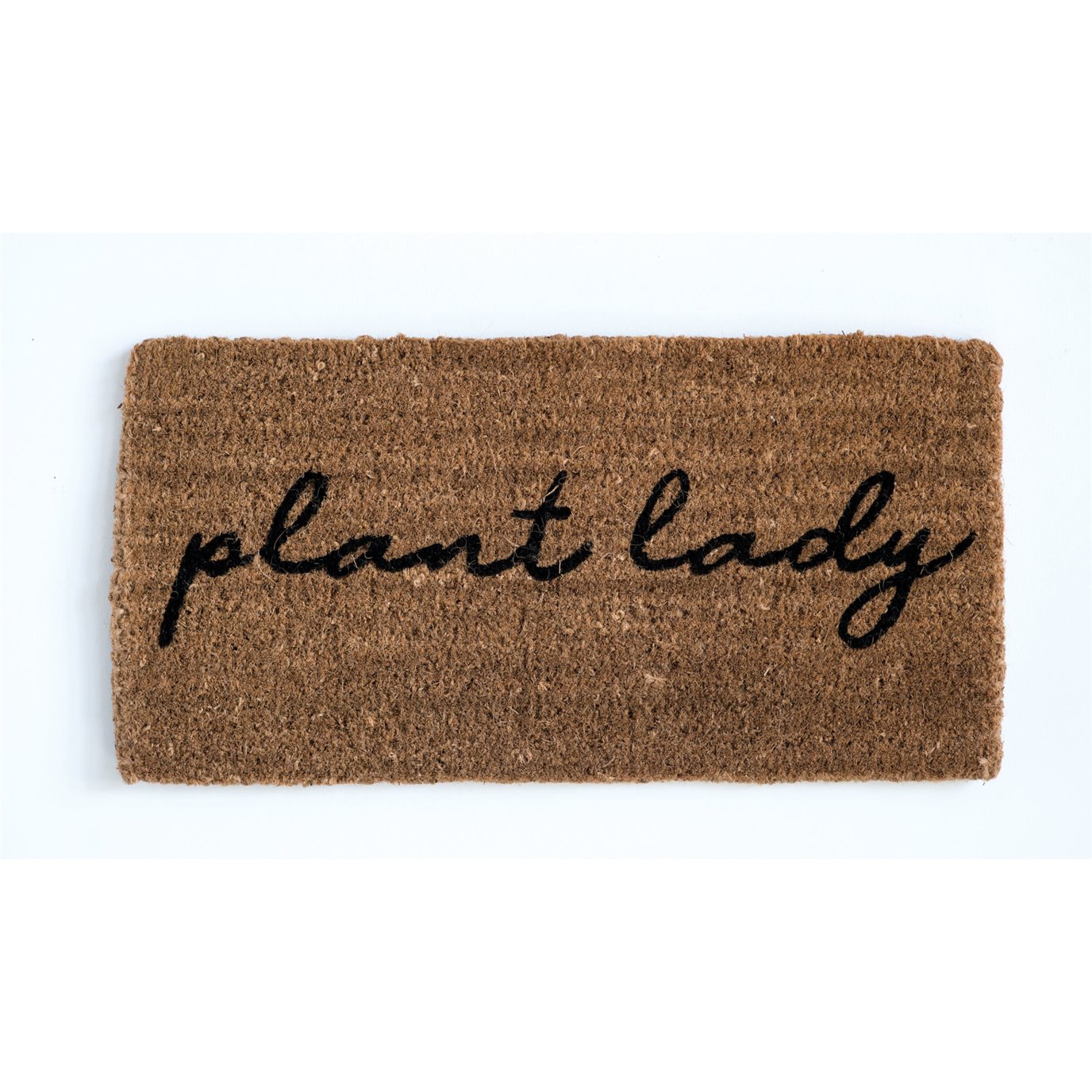 "Plant Lady" Natural Coir Doormat