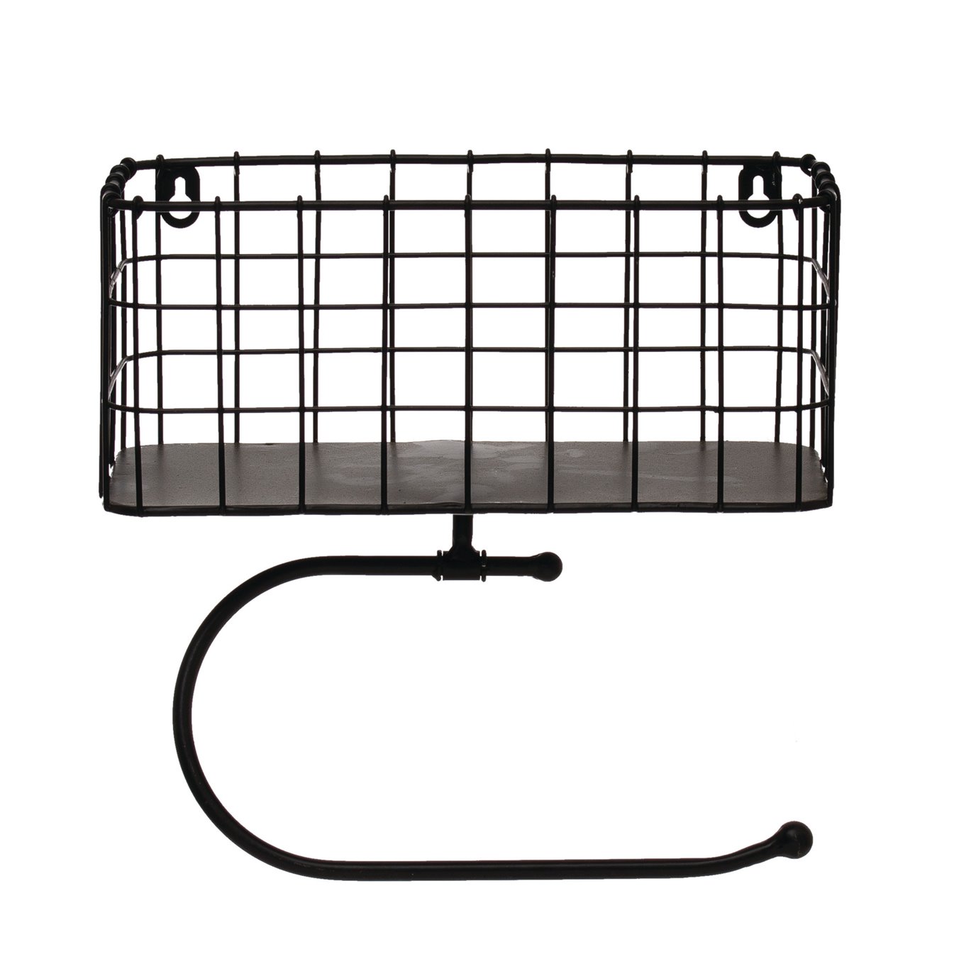 Metal Wall Basket with Tissue Holder