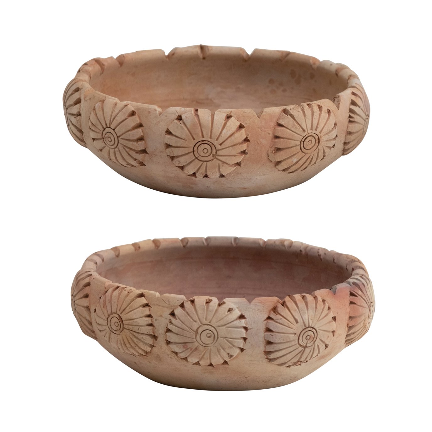 Handmade Decorative Engraved Terra-cotta Bowl