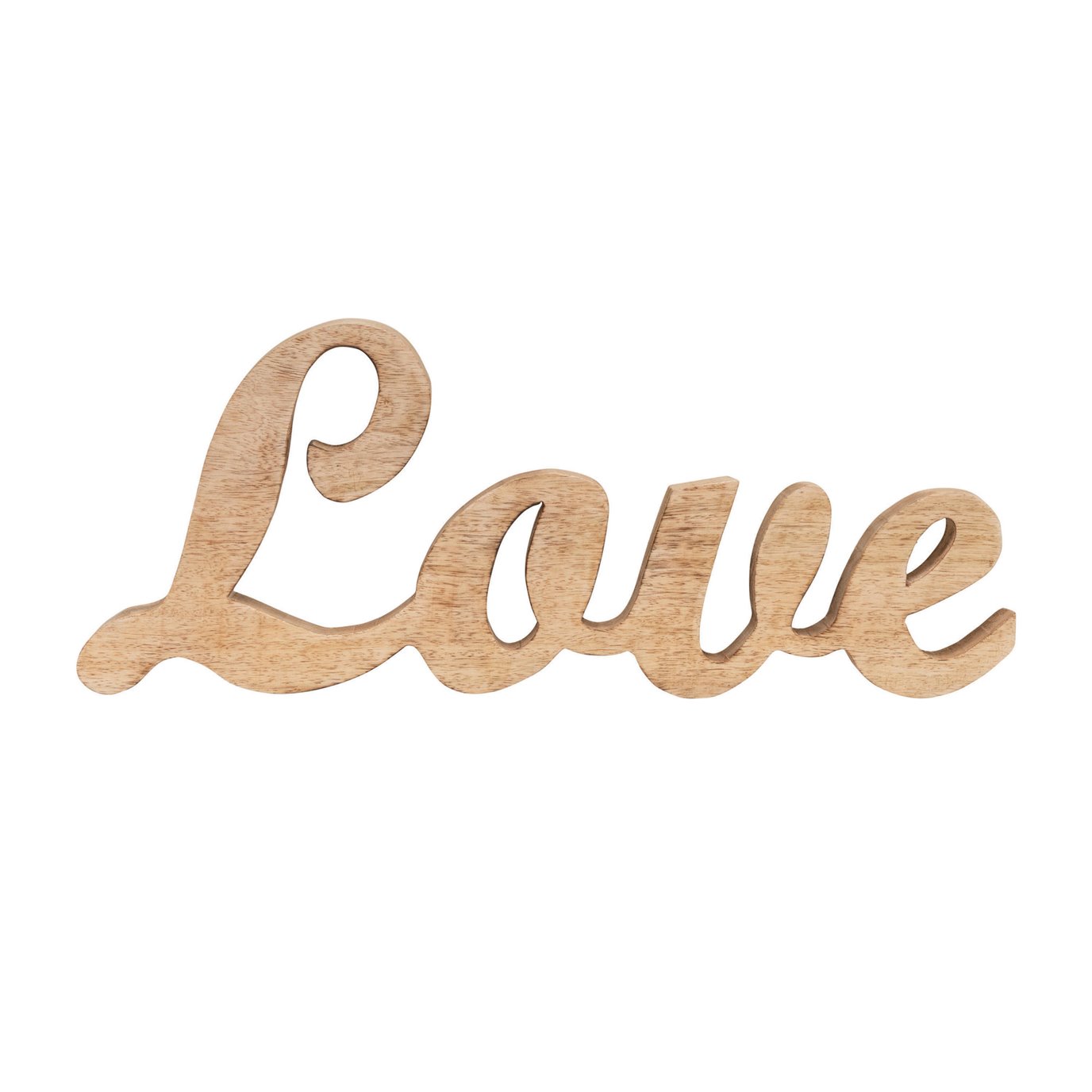 Mango Wood Word Cut-Out "Love"