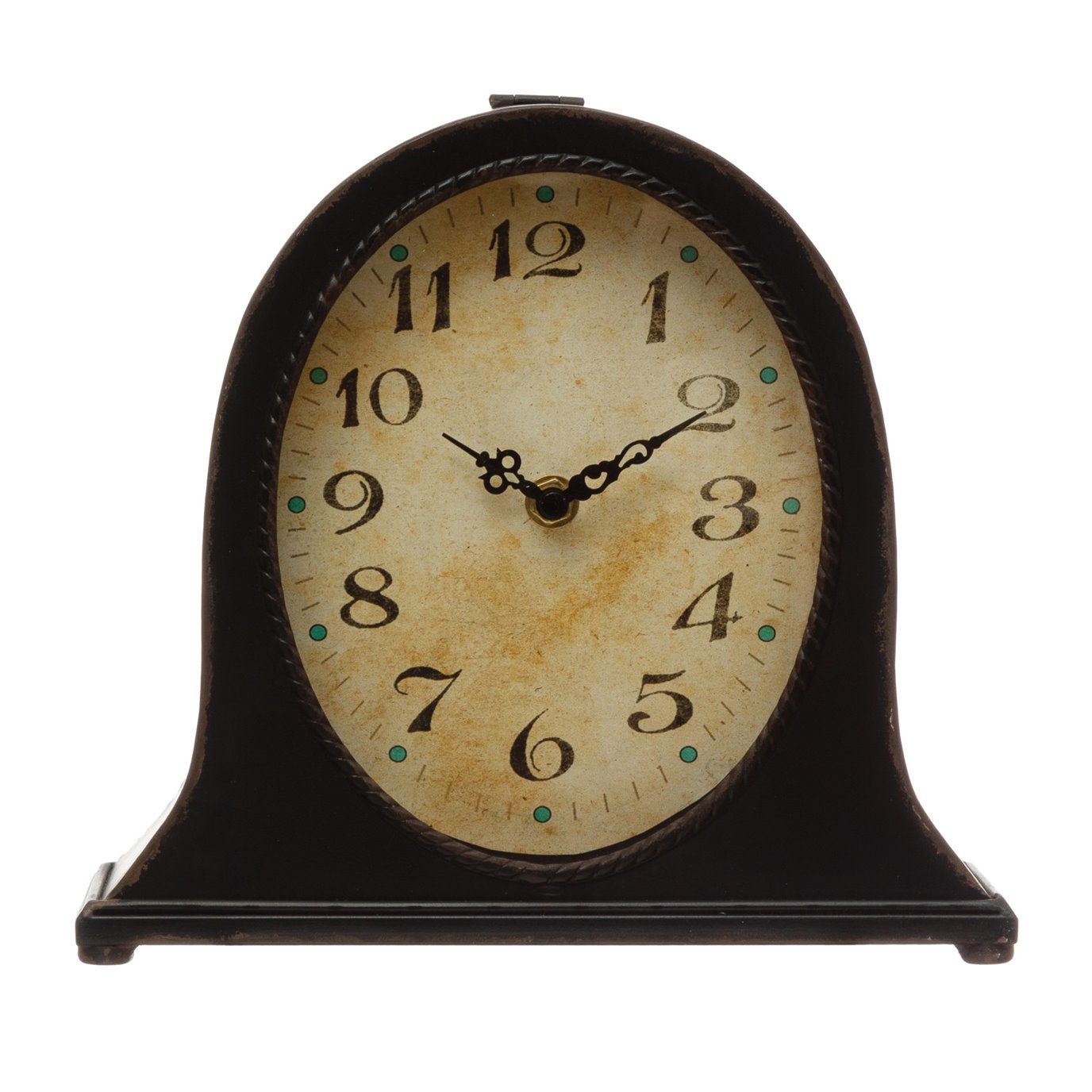 Metal Mantel Clock, Black (Requires 1-AA Battery)