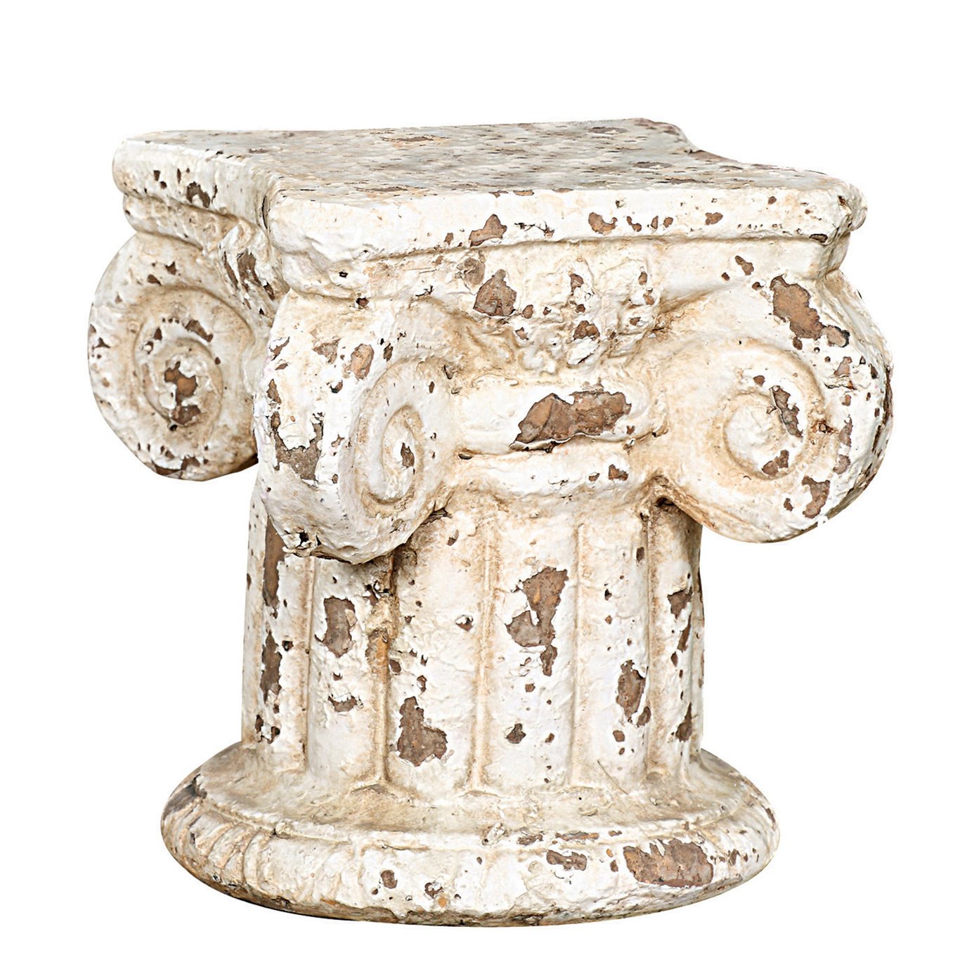 Distressed Cream Terracotta Column Pedestal