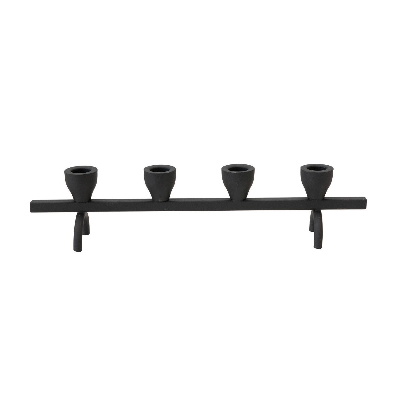 Textured Metal Taper Holder, Black (Holds 4 Tapers)